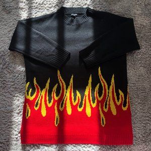 FASHION NOVA Flaming Hot Sweater Dress